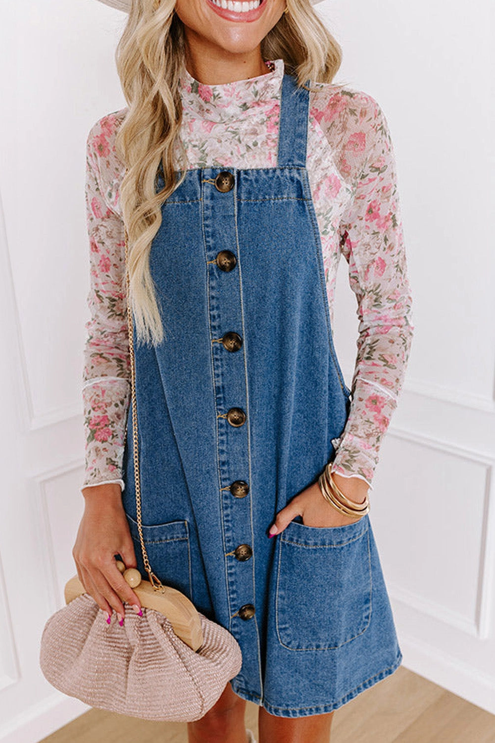 Denim Overall Dress Thistle & Sage Denim Overall Dress Thistle & Sage