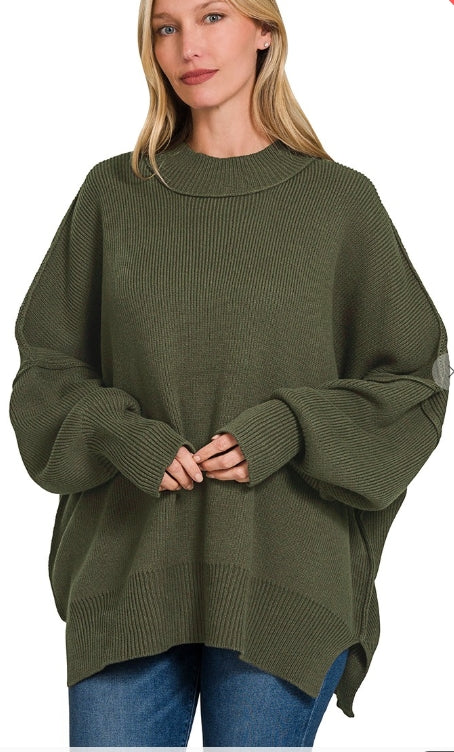 Oversized Olive Sweater