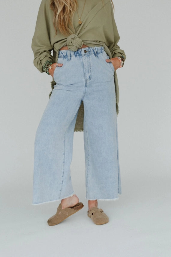 Light Wash Wide Leg Jeans