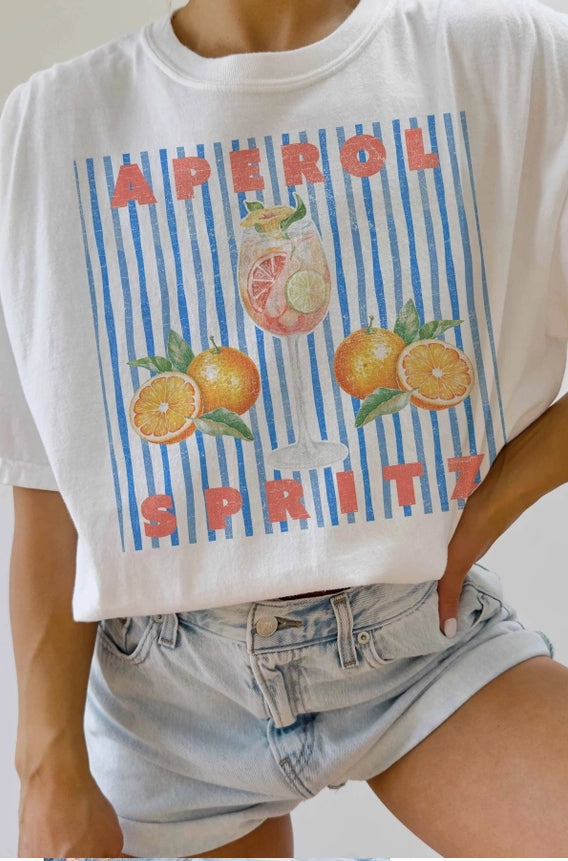 Aperol Spritz graphic t-shirt relaxed fit summer style