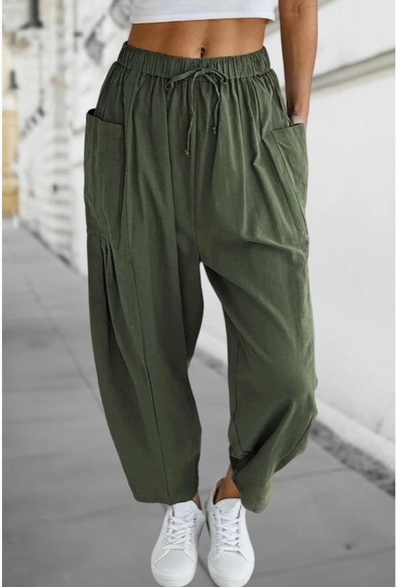 Women’s lightweight linen pants relaxed fit summer